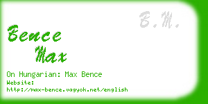 bence max business card